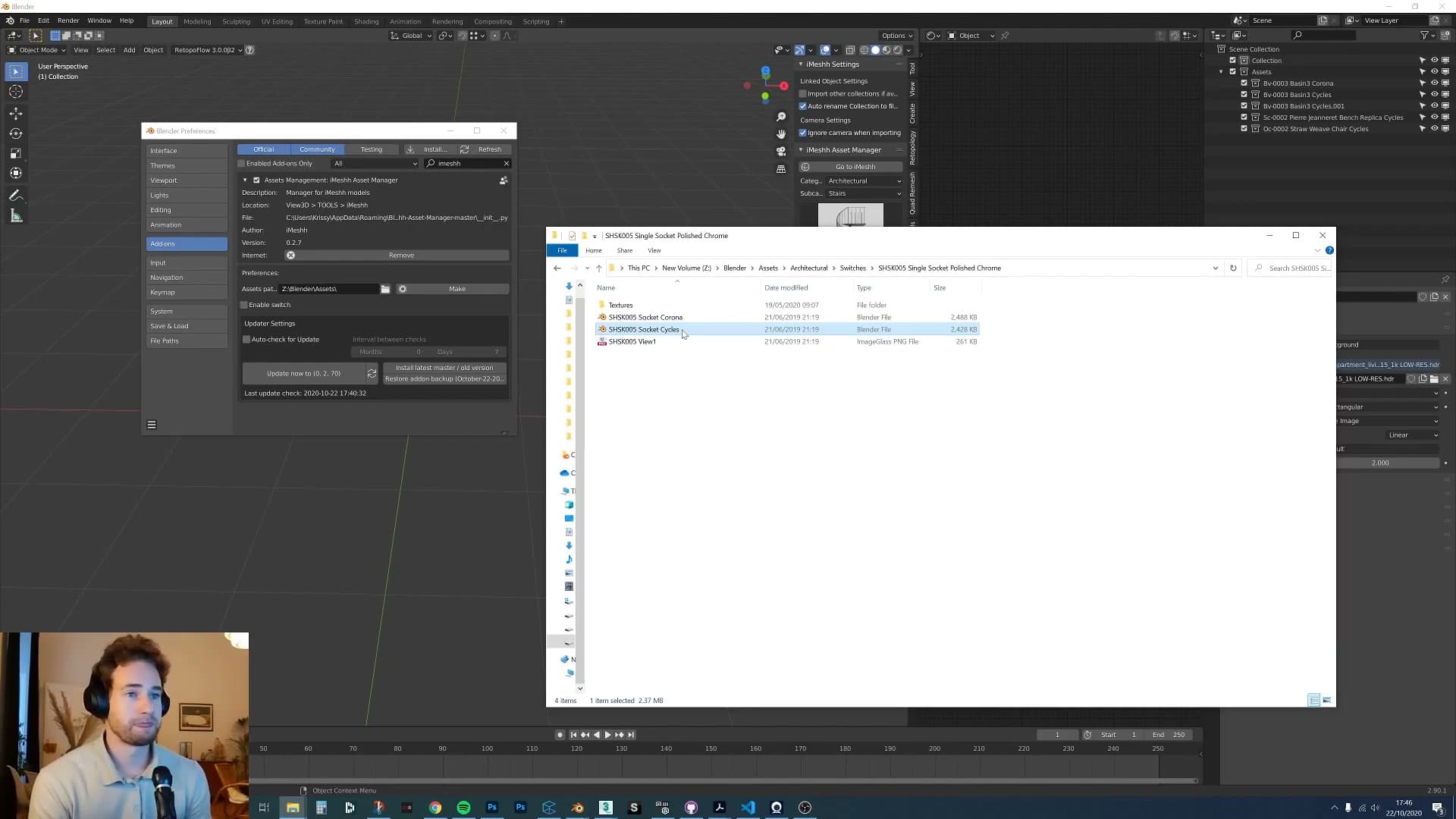 Corona for Blender development stopped back in 2.79, so iMeshh stopped maintaining dual-engine asset builds.