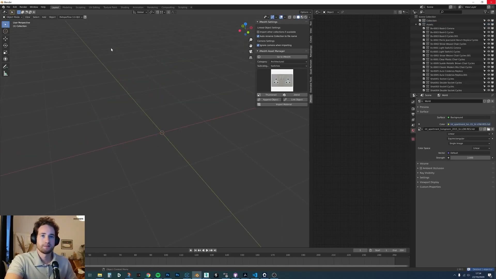 Every saved blend file contains a default scene collection. That is what Link Object grabs first.