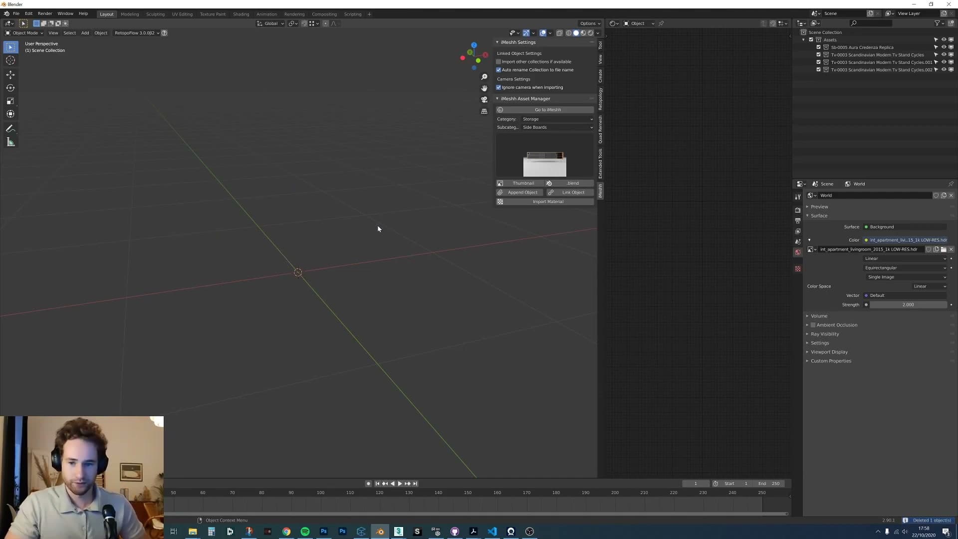 Opening the legacy blend file in Blender 2.9 and saving adds the scene collection that linking needs, with the file name applied automatically.