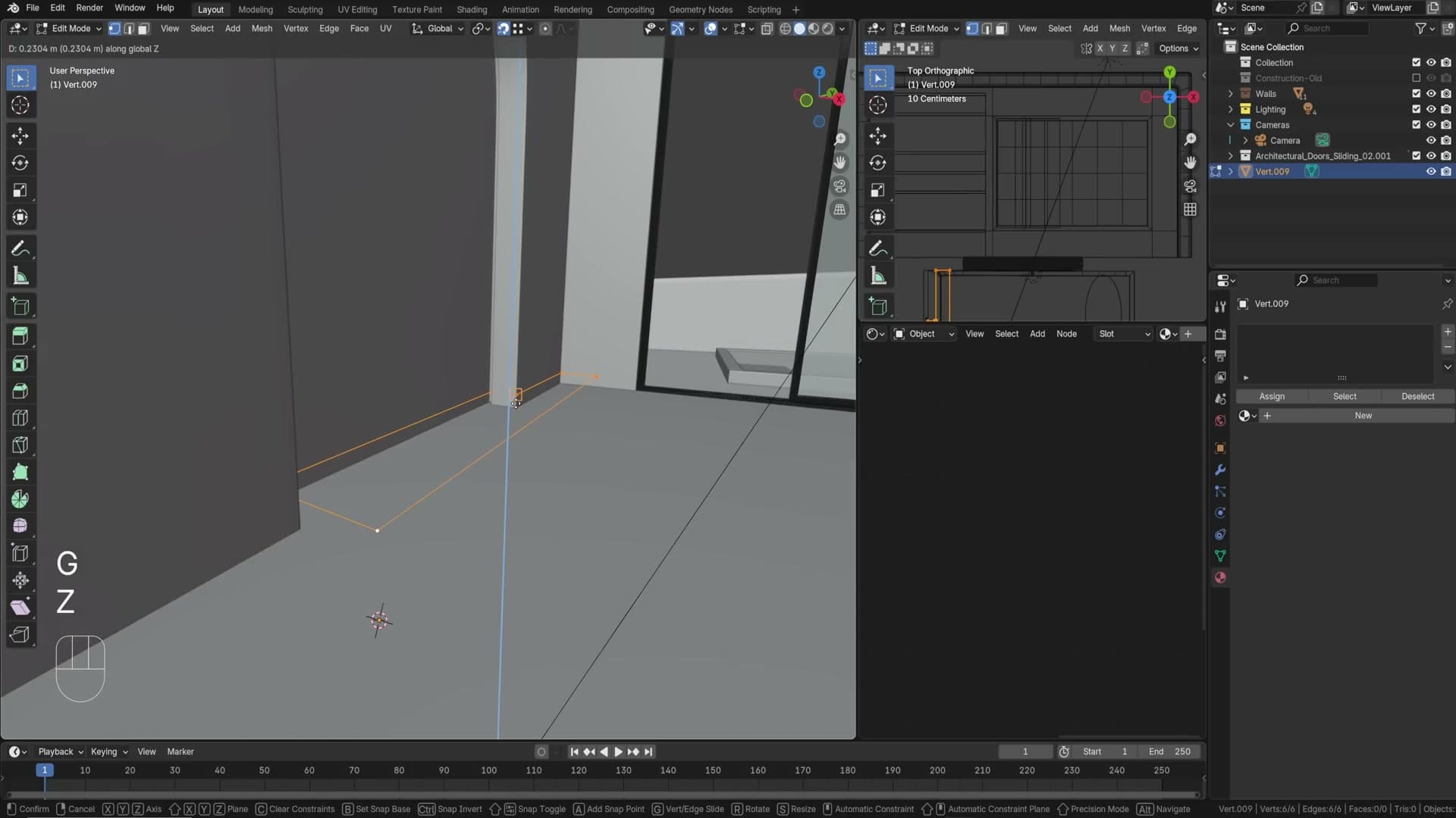 Tracing the desk outline as edges then filling with F