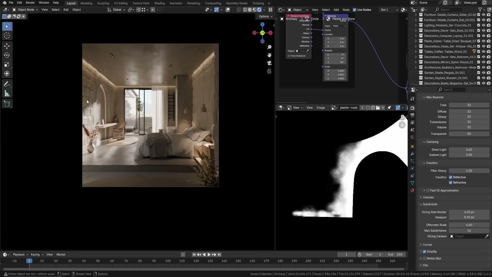 Render dicing rate 4 for adaptive subdivision