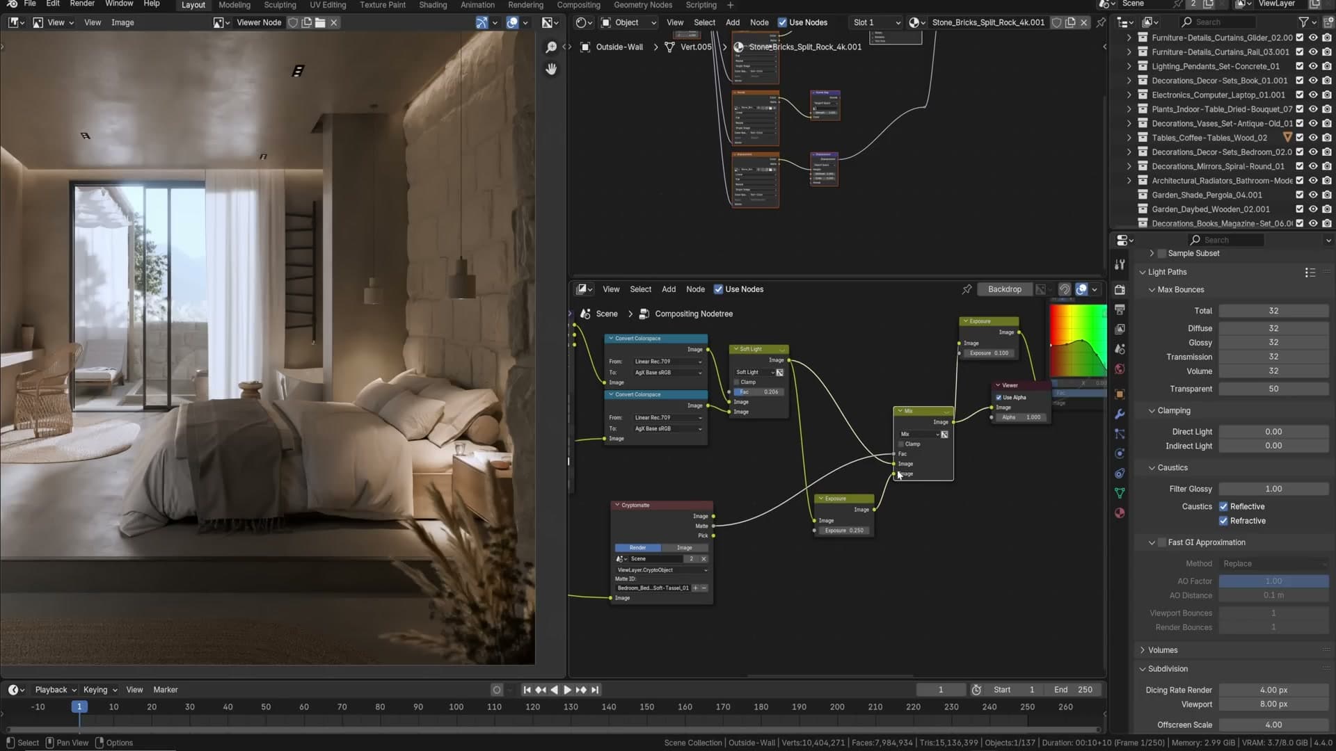 Crypto Matte isolating only the bed