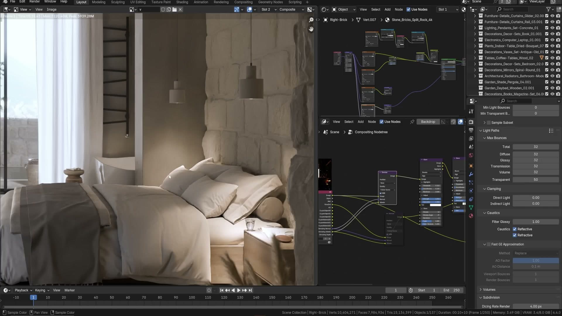 Same render after denoise: clean and usable