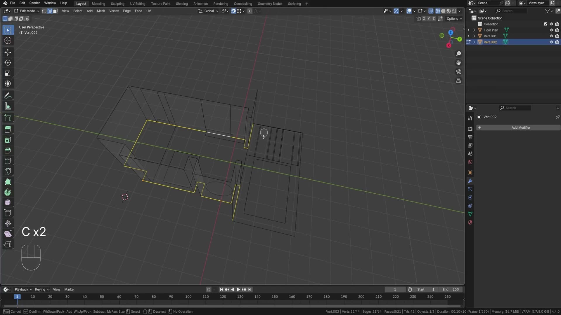 Face orientation overlay showing normals facing inward after recalculate + flip