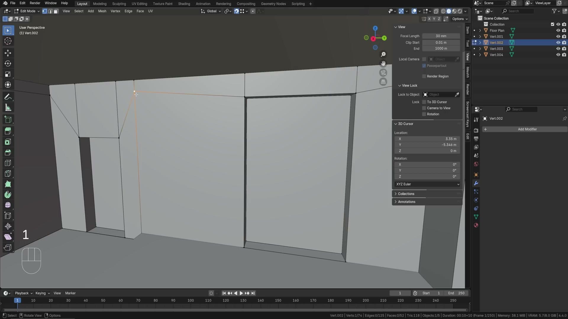 Quads: four-sided faces, ideal for displacement