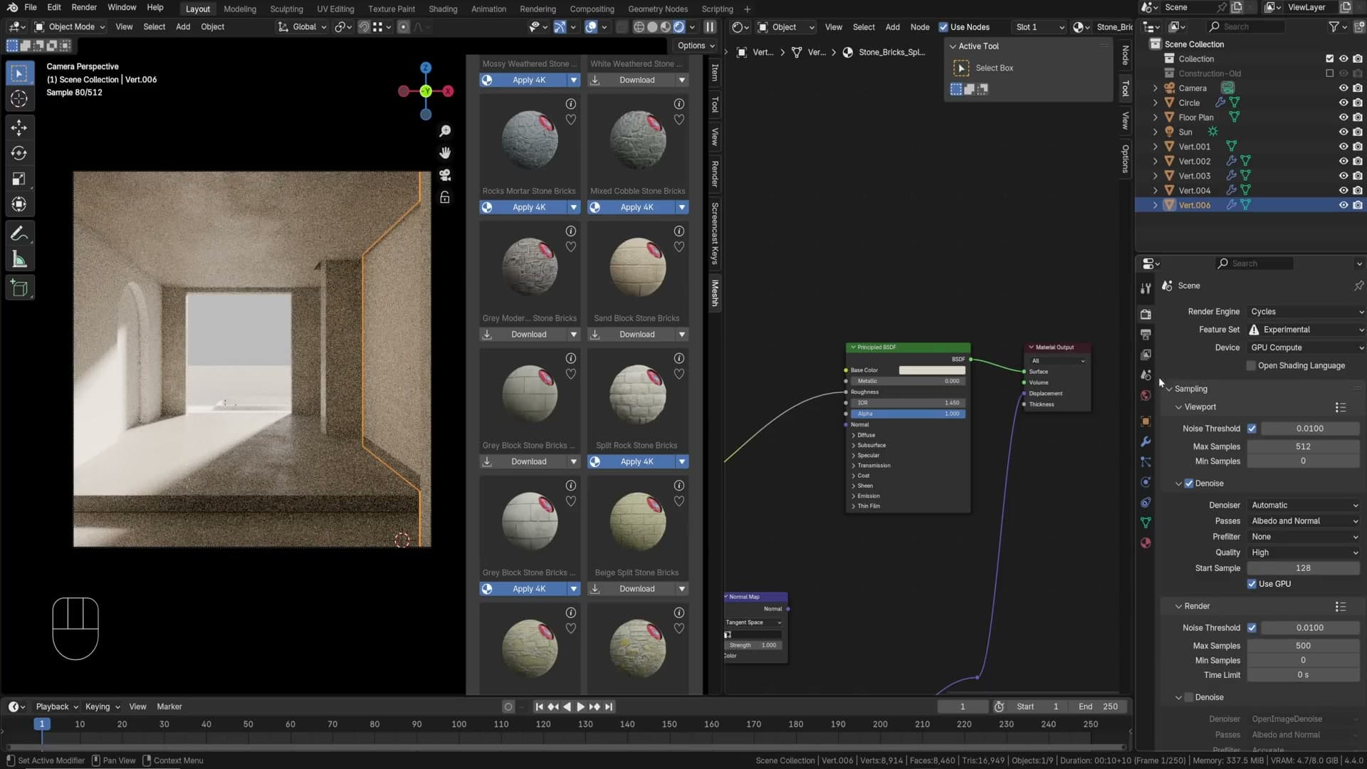Base colour picker showing a beige hex code for the stone