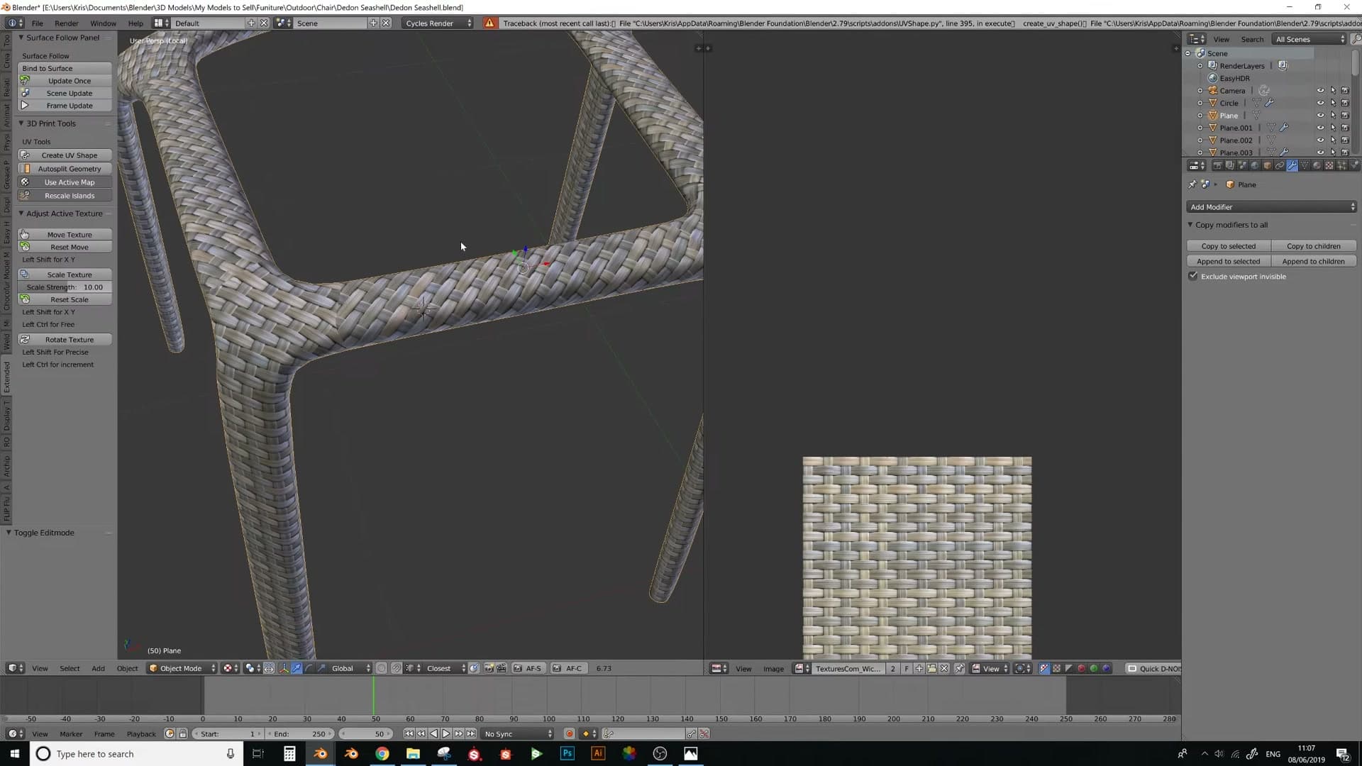 The Create UV Shape addon panel. Google 'create UV shape' to find the build that works for your Blender version.
