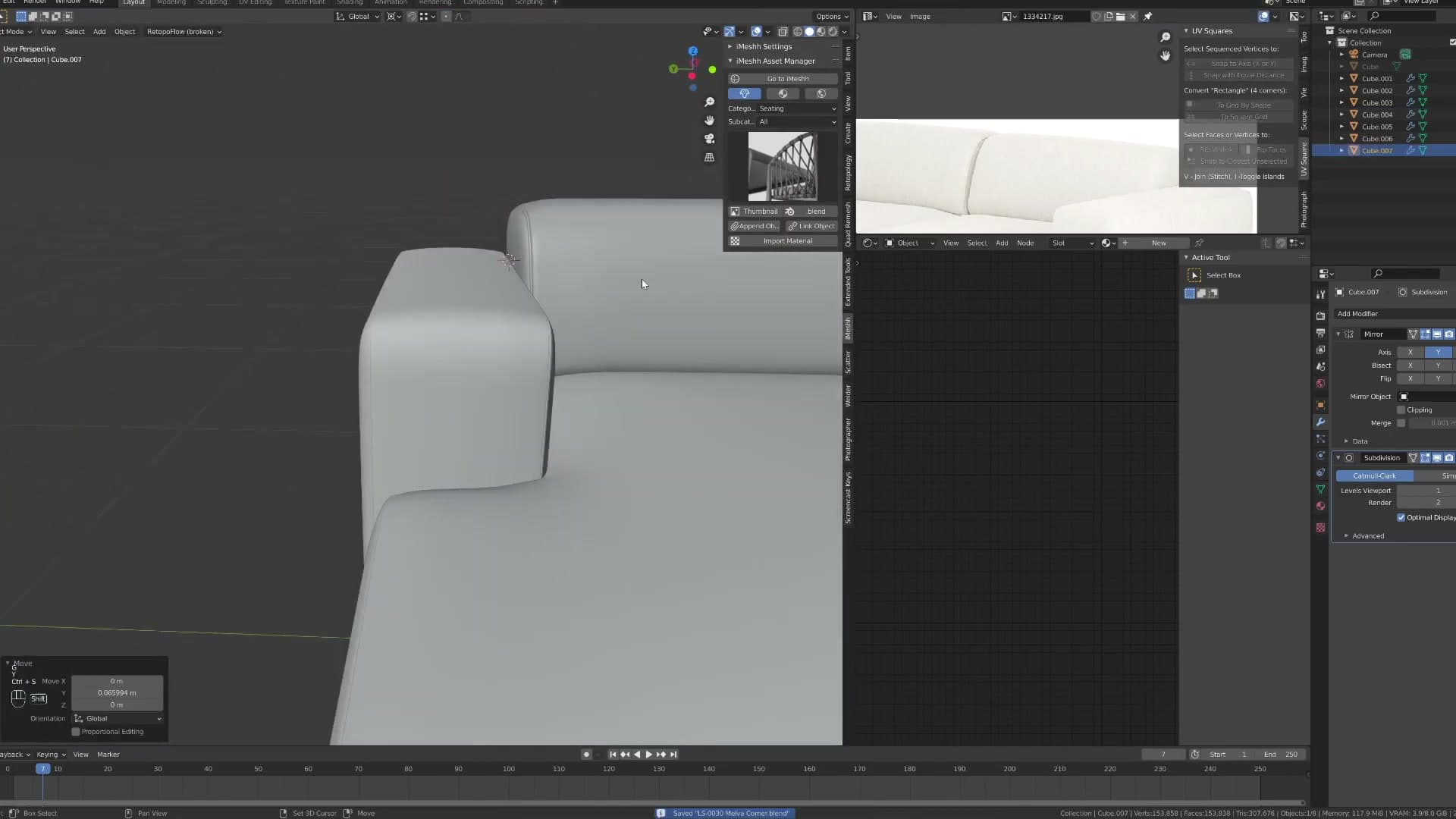 Cushion lightly scaled and rotated so it doesn't look identical to its neighbours.