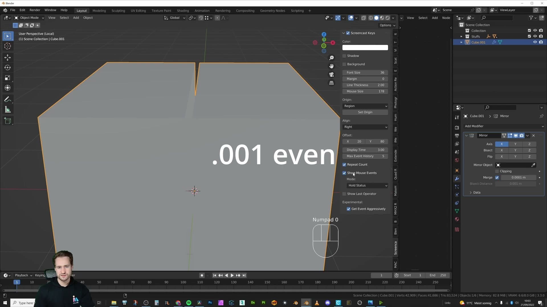 Adjacent vertices being accidentally welded because the merge threshold was set too high.
