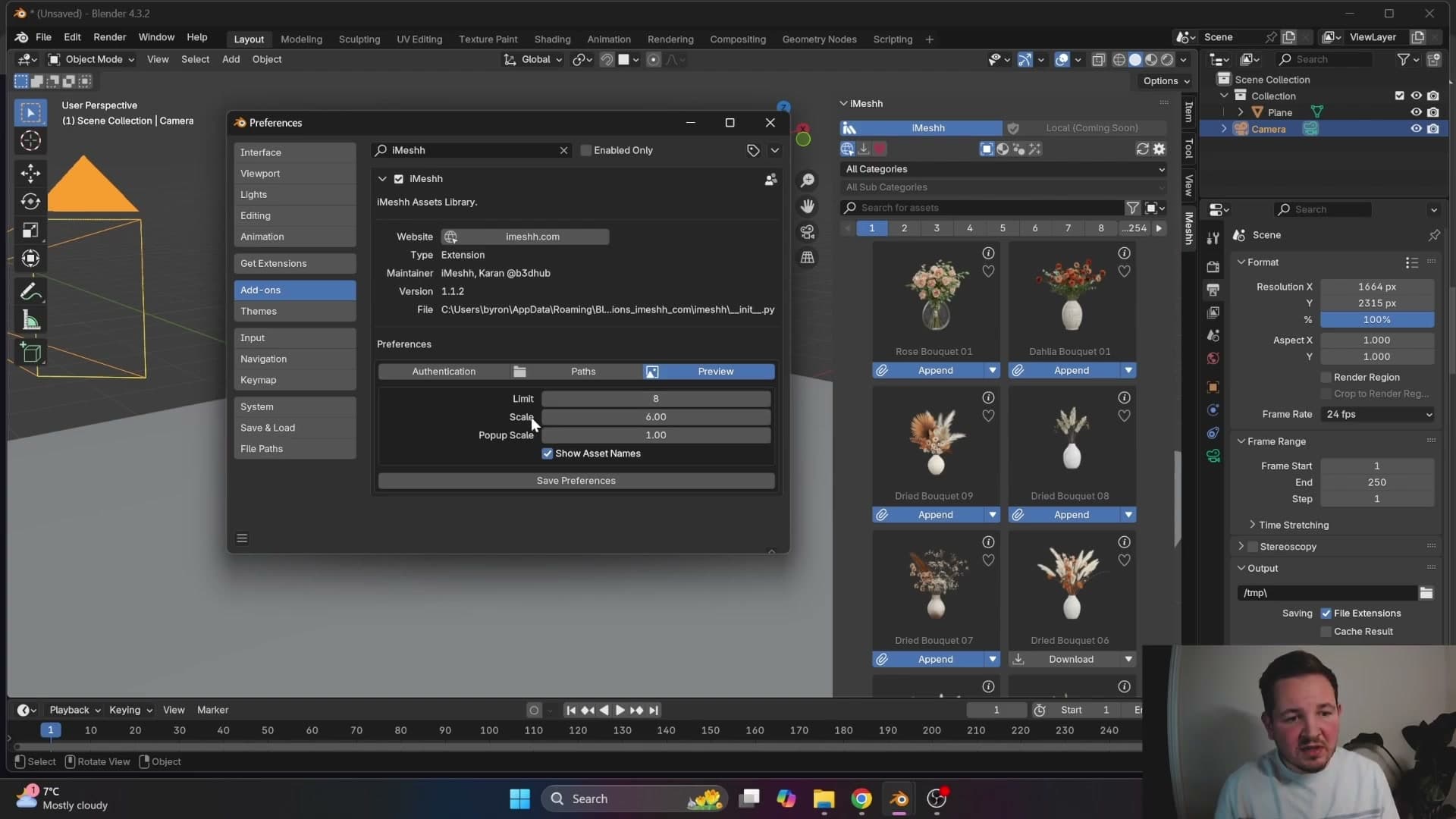 Limiting thumbnails to 8 per page in the Preview settings.