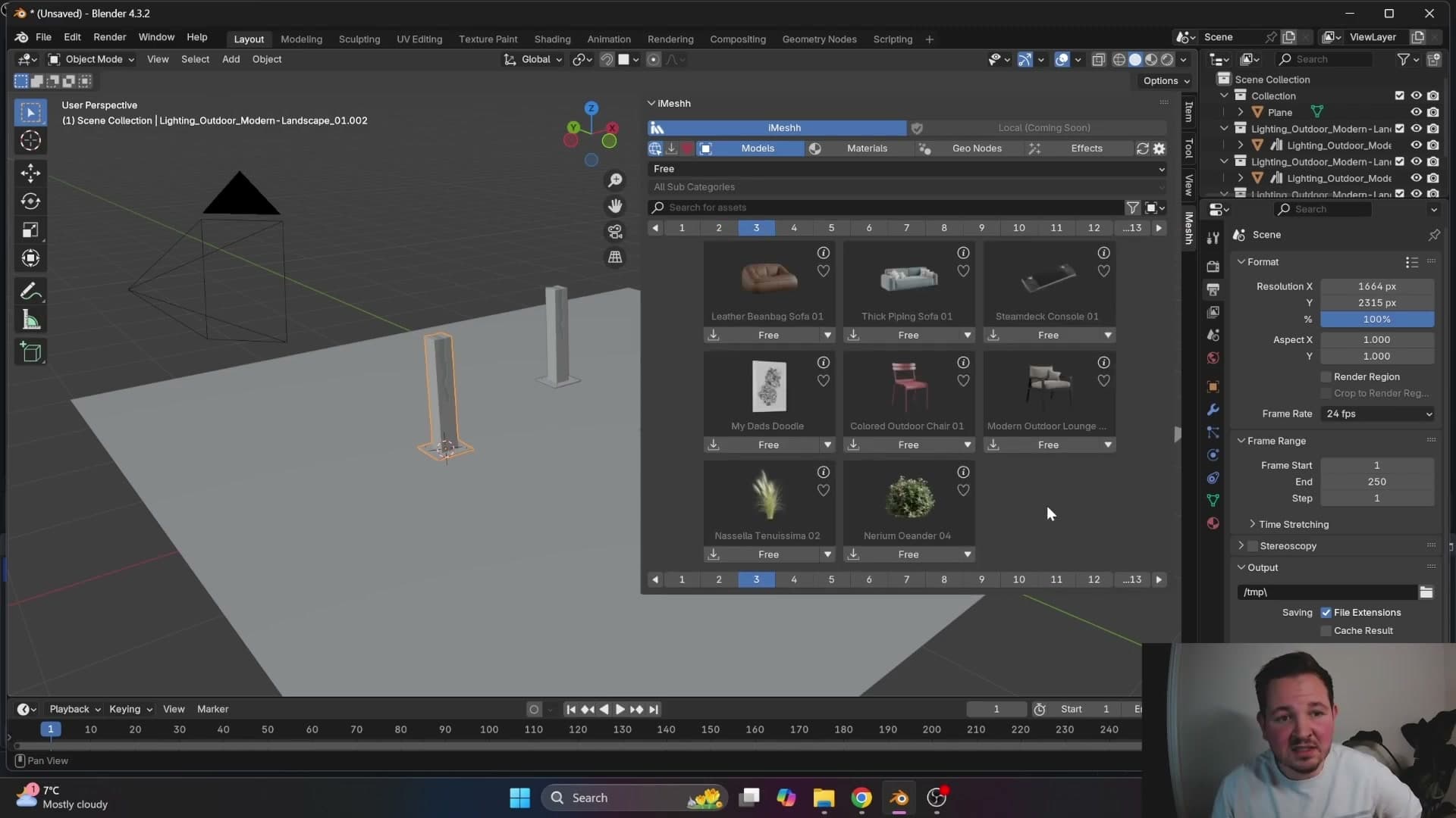 The Free category exposes 100+ professional-grade archviz assets to any logged-in account, no subscription needed.