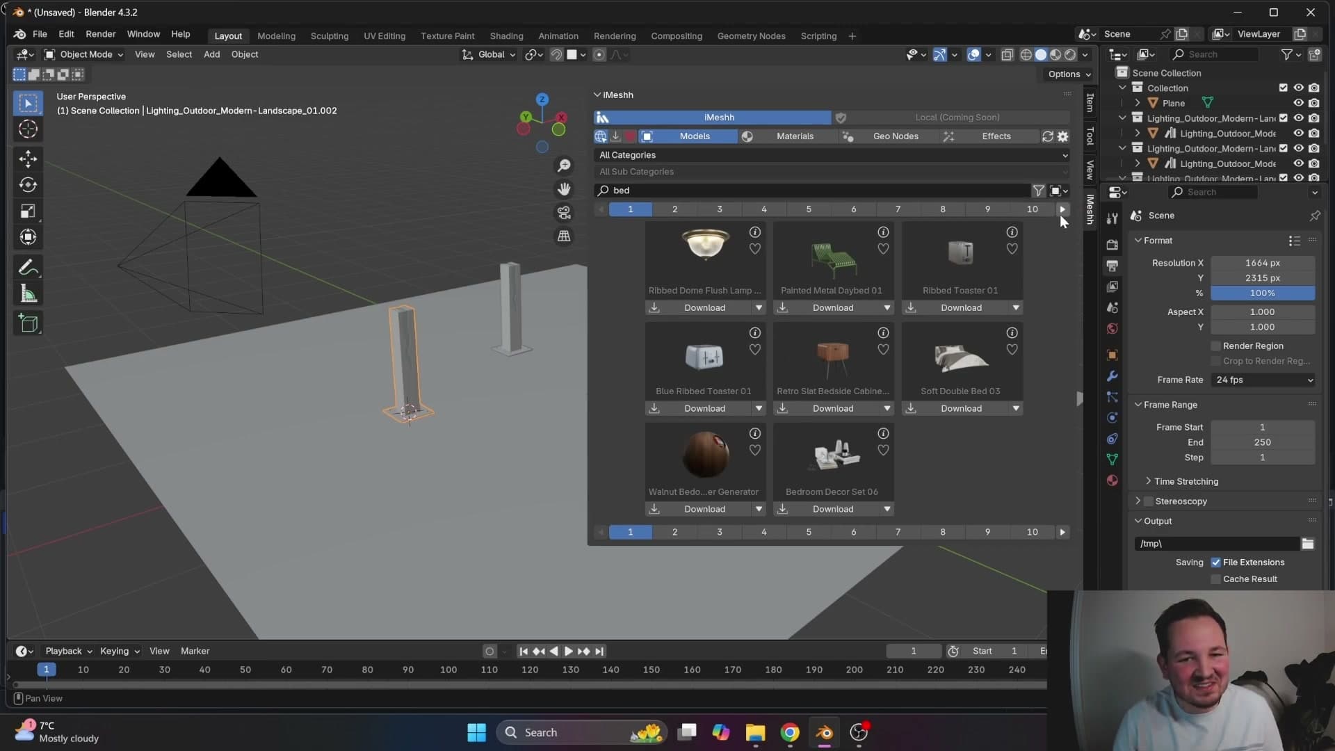 Searching 'frame' surfaces every asset with the word in its name.