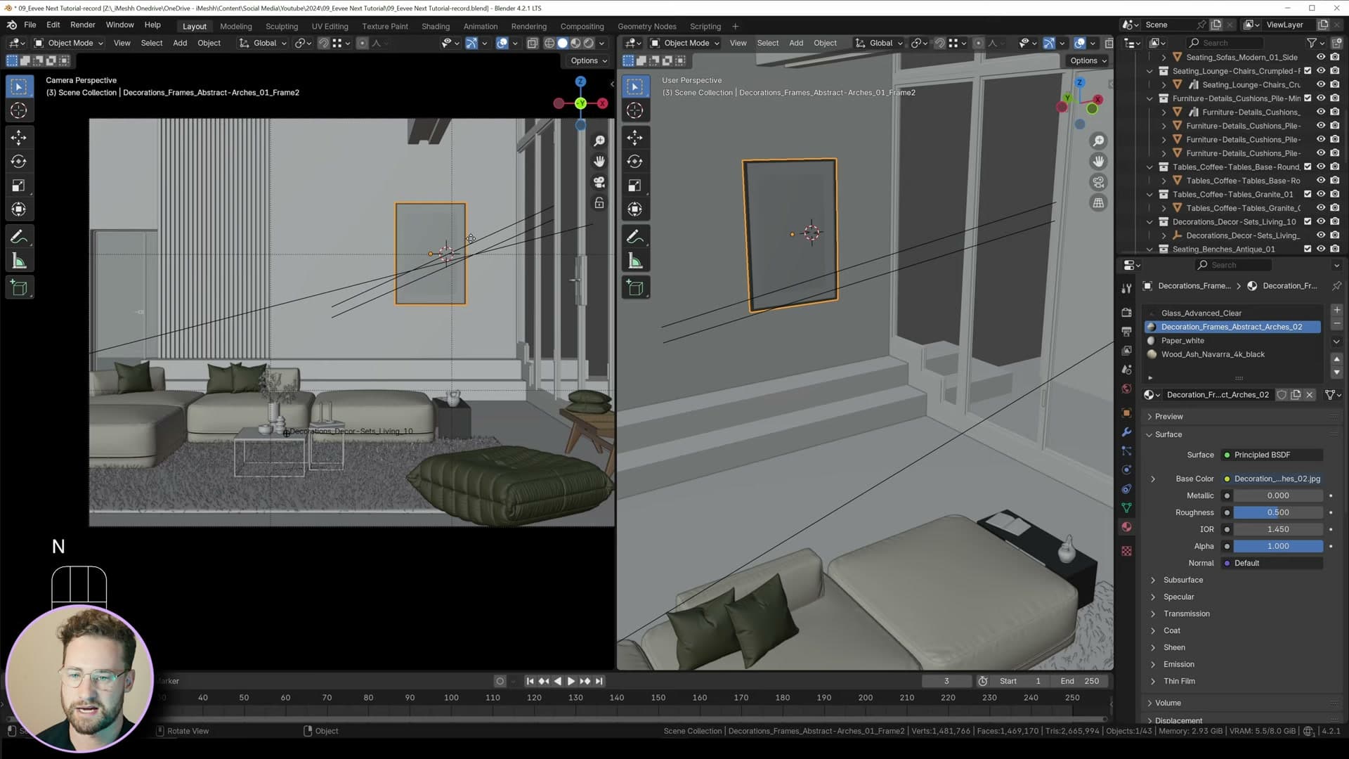 Decorative set shader stripped back to base colour only with a roughness value guessed for each object.