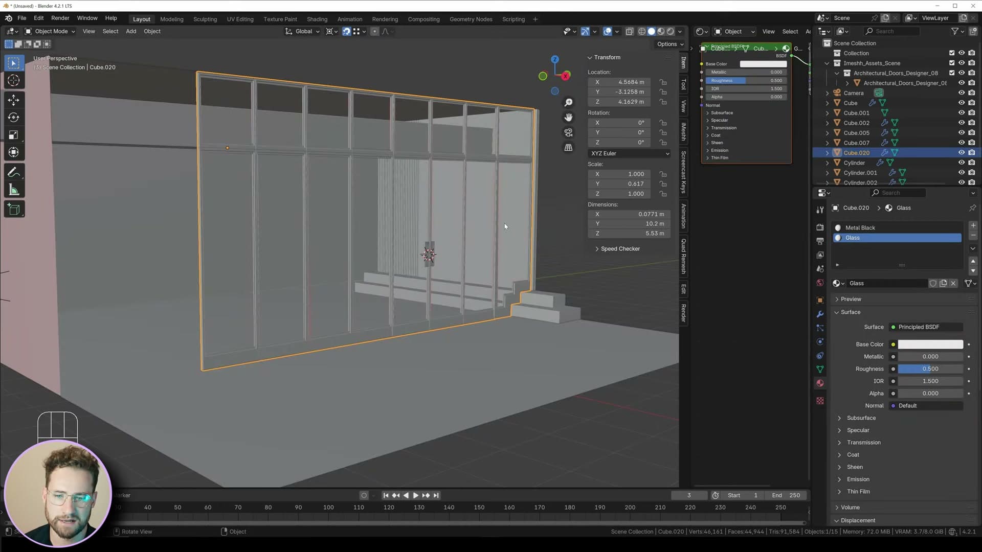 Glass viewport alpha turned right down so the interior is visible through the windows without shading cost.