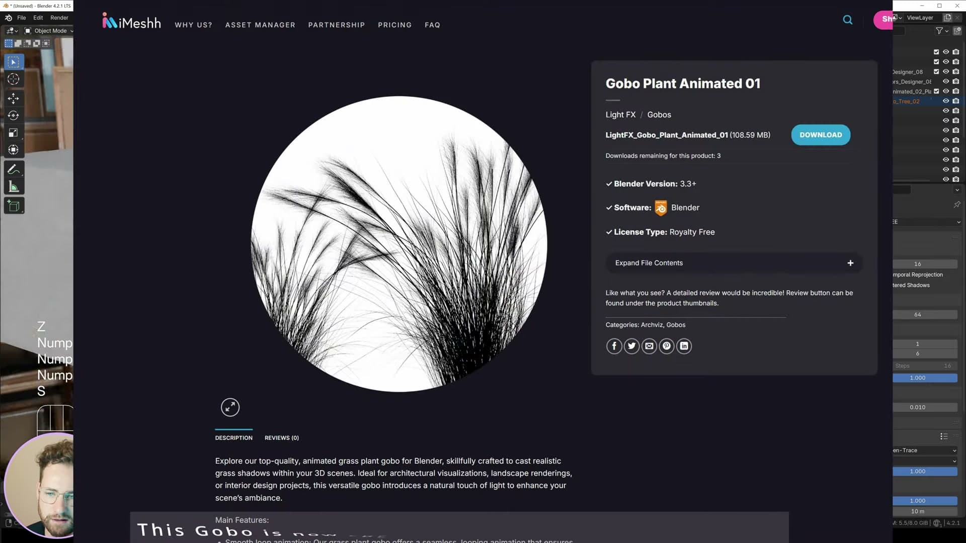 EEVEE Next render properties with ray tracing on, AGX view transform and max roughness set to 1.