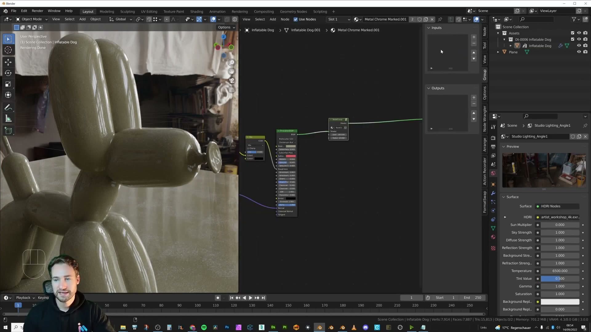 Texture Scale exposed as a single slider on the group. Drag down for finer dust.