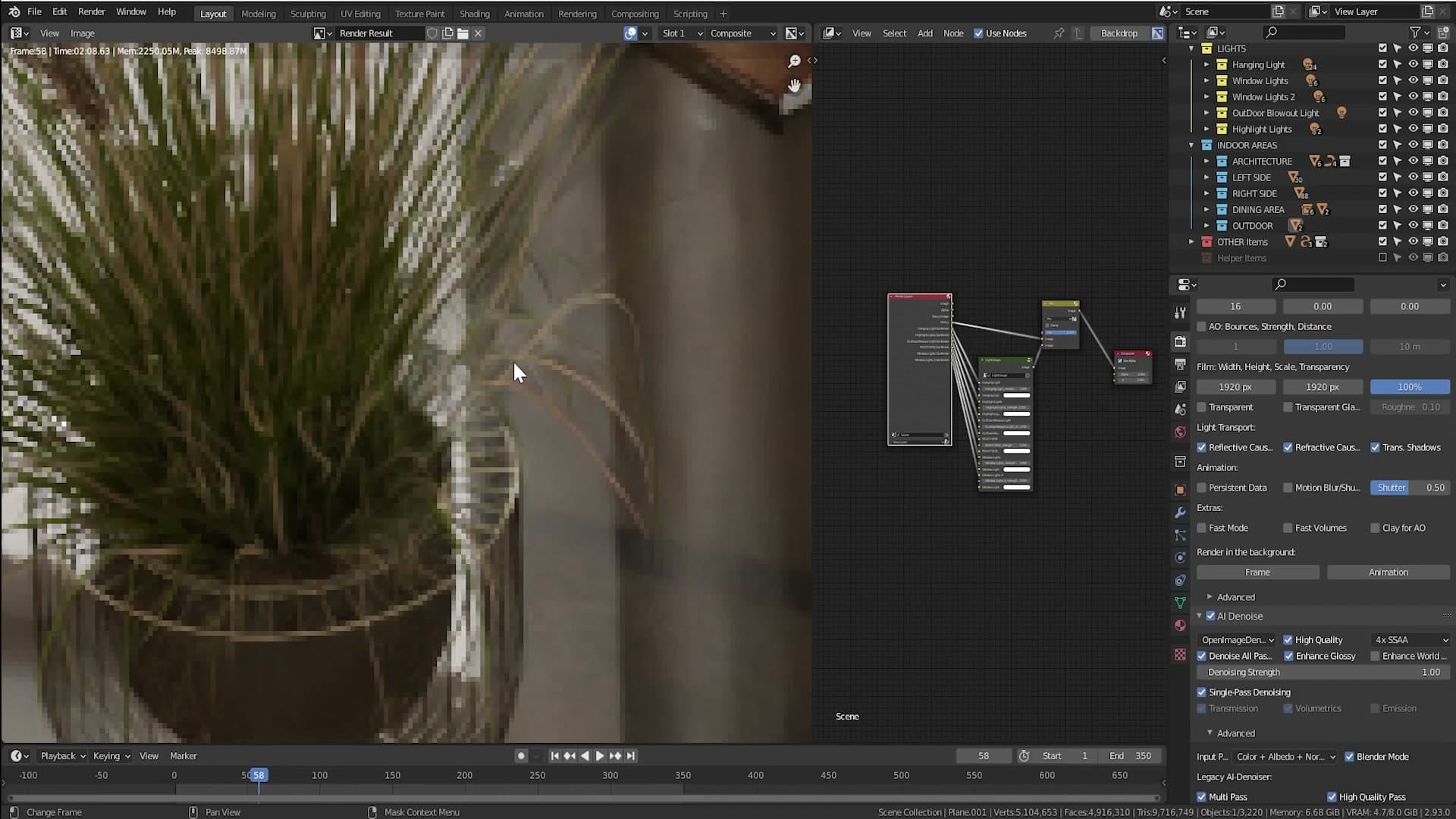 High Quality on (slot 1): grass and fibre detail stays crisp.