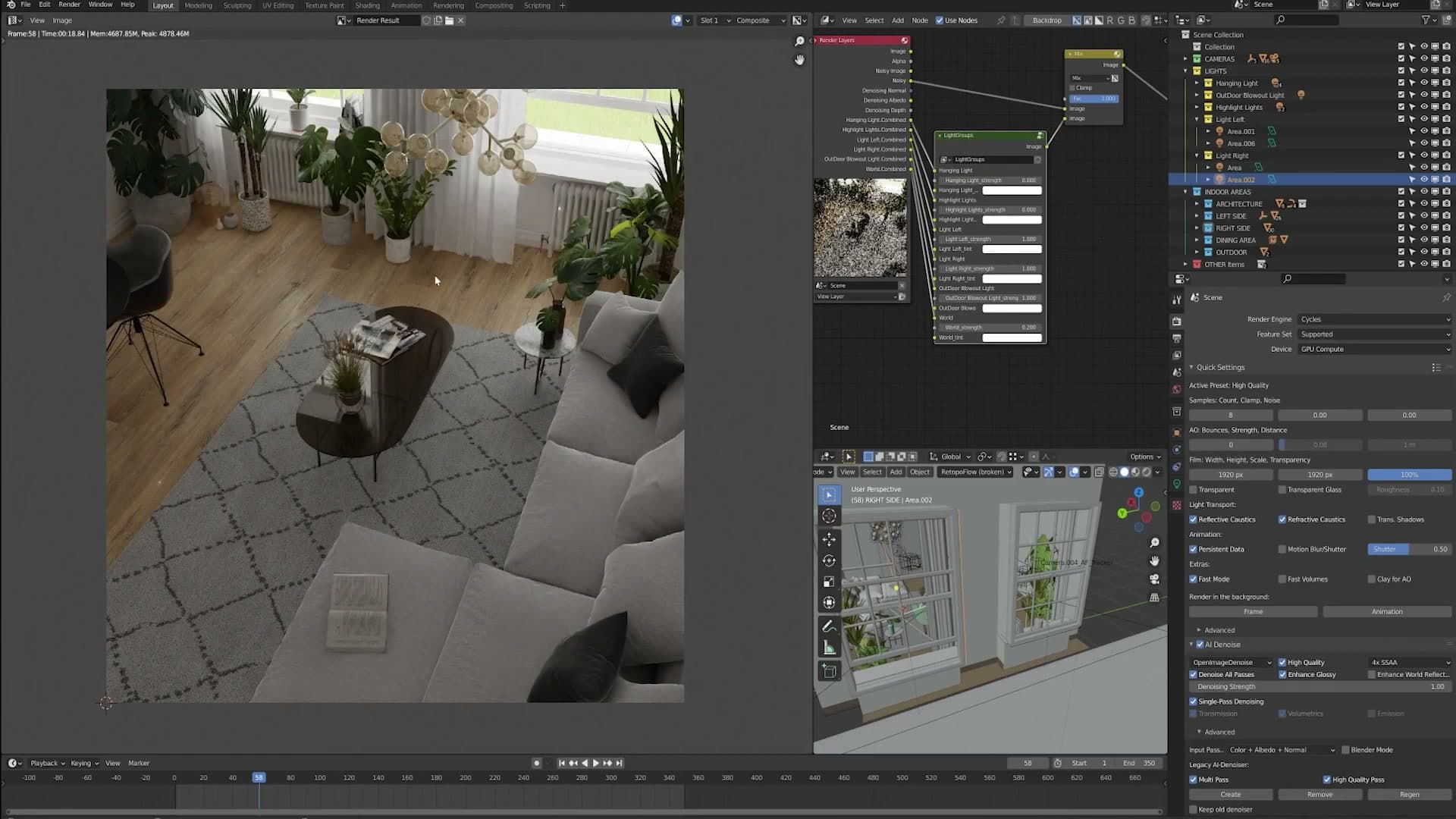 Full-size render finishing in 18.8 seconds on a 3070. A healthy GPU would be even faster.