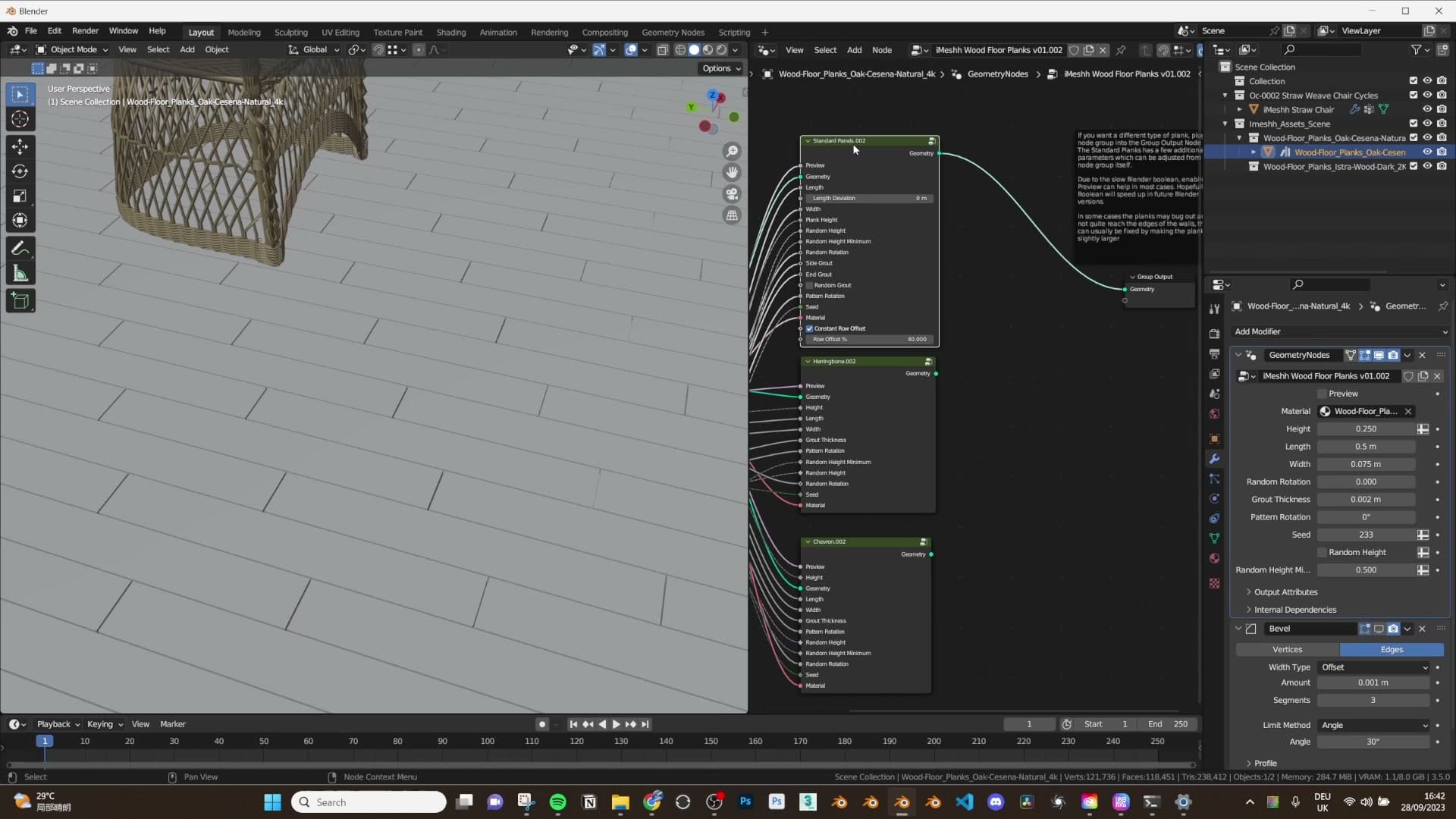 Constant row offset disabled. Most real floors keep this on, but the option is there.