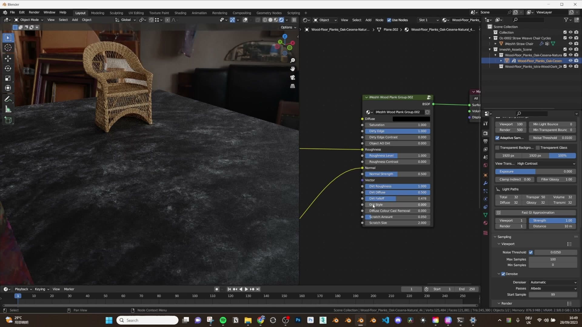Dirt style slider blending between dusty haze and splodgy patches.