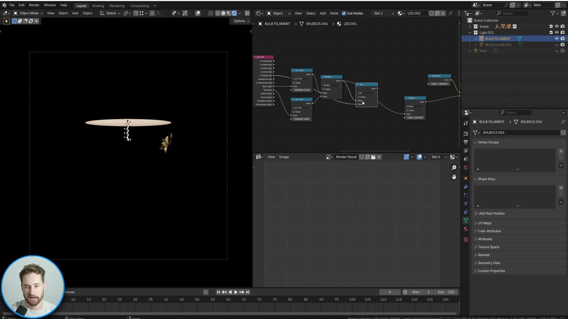 Singular Ray output added into the multiplication chain to bring the filament back for direct camera and reflection rays.