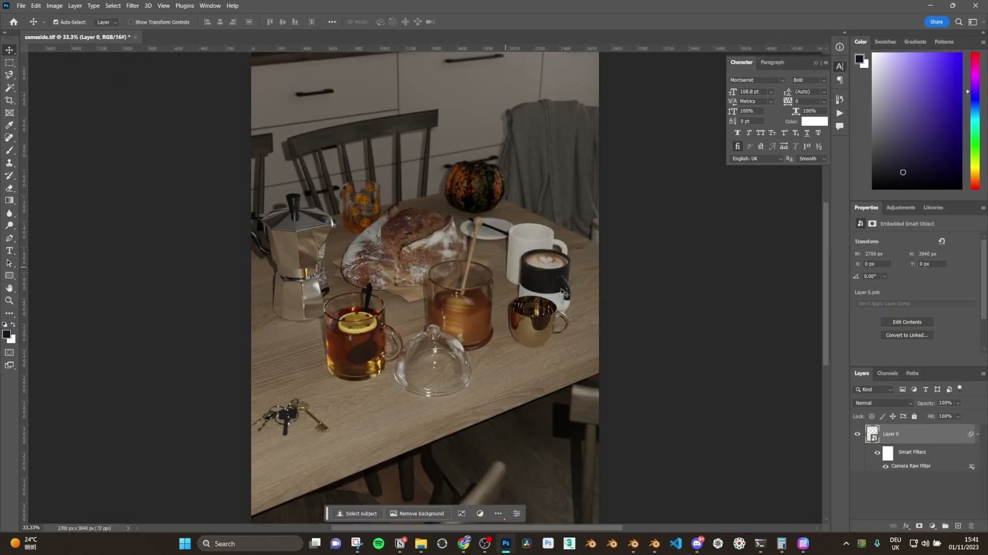 Convert to Smart Object first. Every Camera Raw adjustment now stays non-destructive and re-editable.