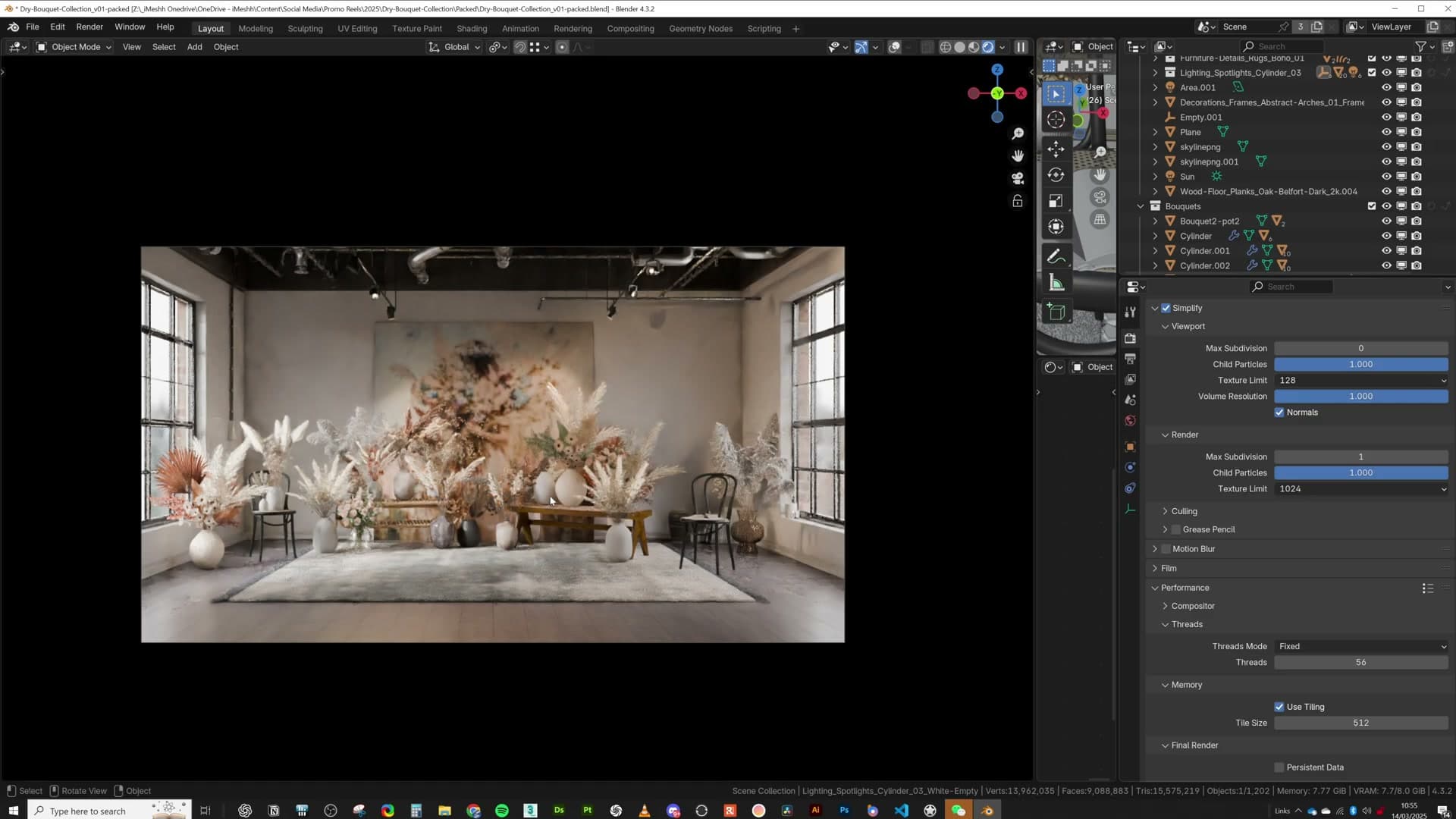 Spotlights added: instant depth, contrast and pop