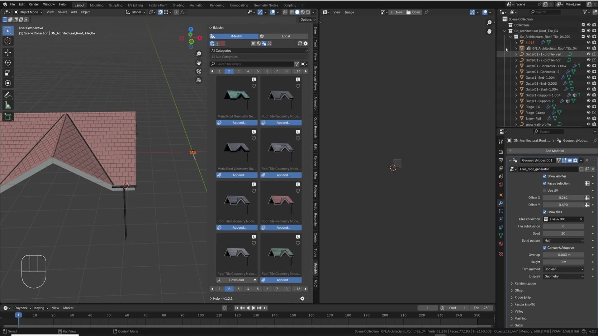 The Blender File outliner showing hidden collections. Right-click and choose Link to Scene to make them appear in the view layer.