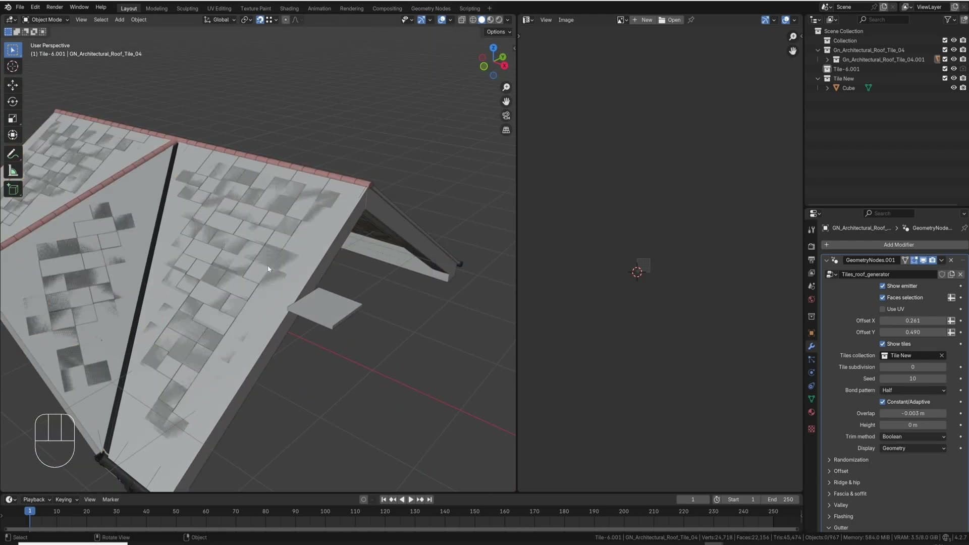 A flattened cube moved into a new collection called tile_new: the simplest possible custom tile.