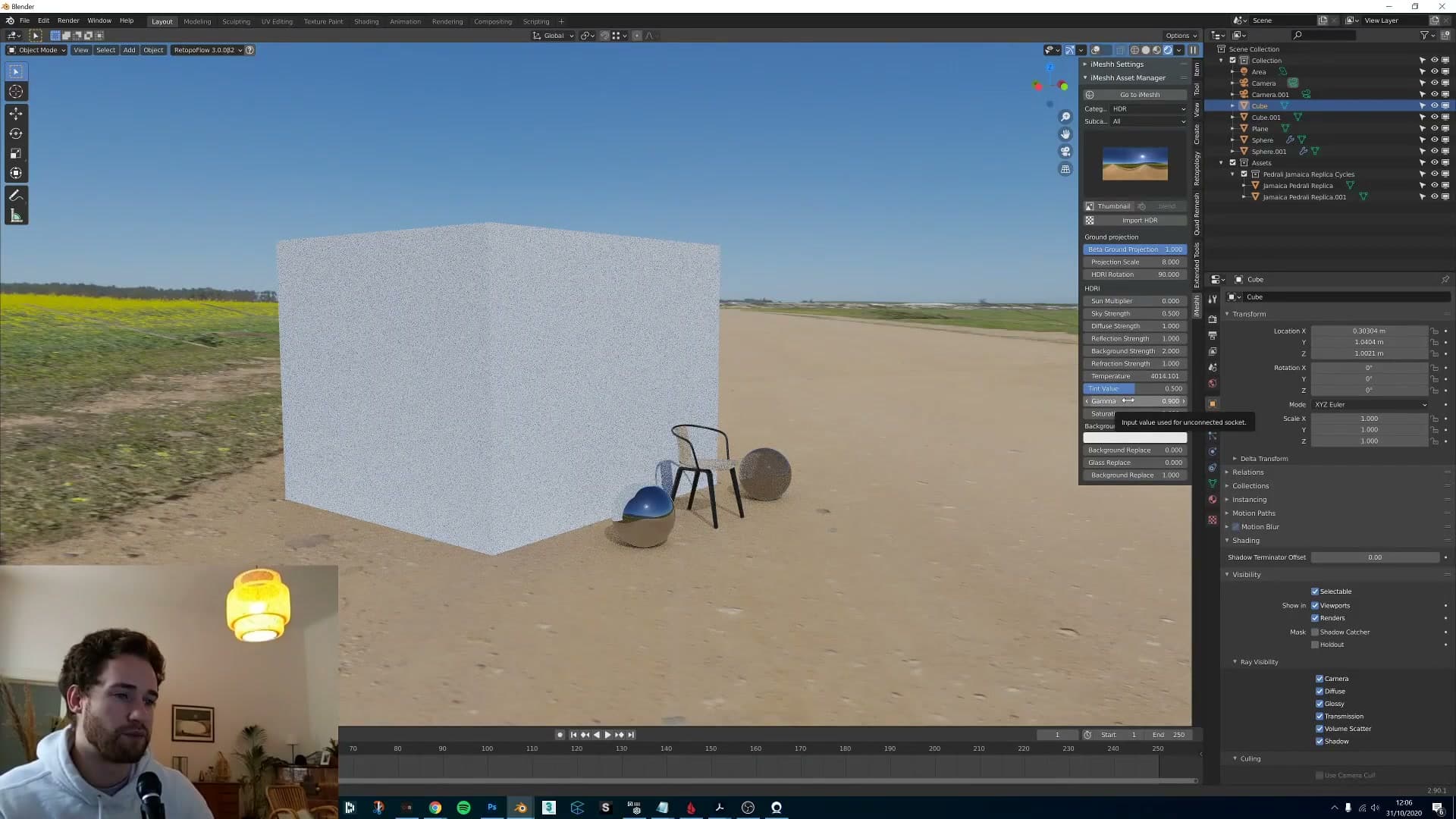 Gamma 0.9: the HDR softens and flattens.