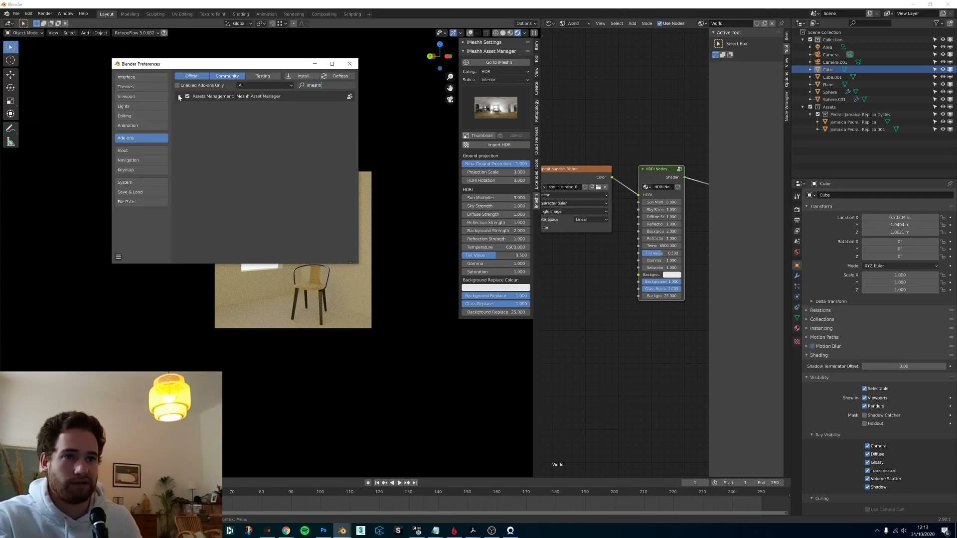 Edit > Preferences > iMeshh > Check for Updates: pulls the latest Asset Manager release with all the new HDR controls.
