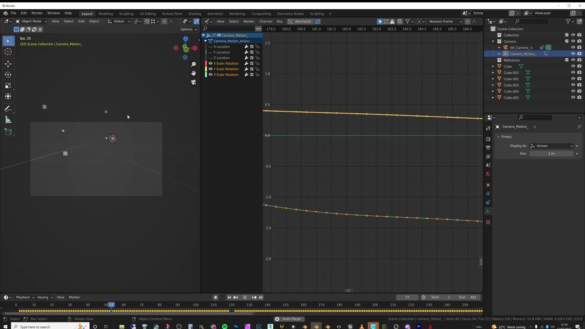 Final smoothed handheld curve: calmer, but still with the organic feel of a real walk.