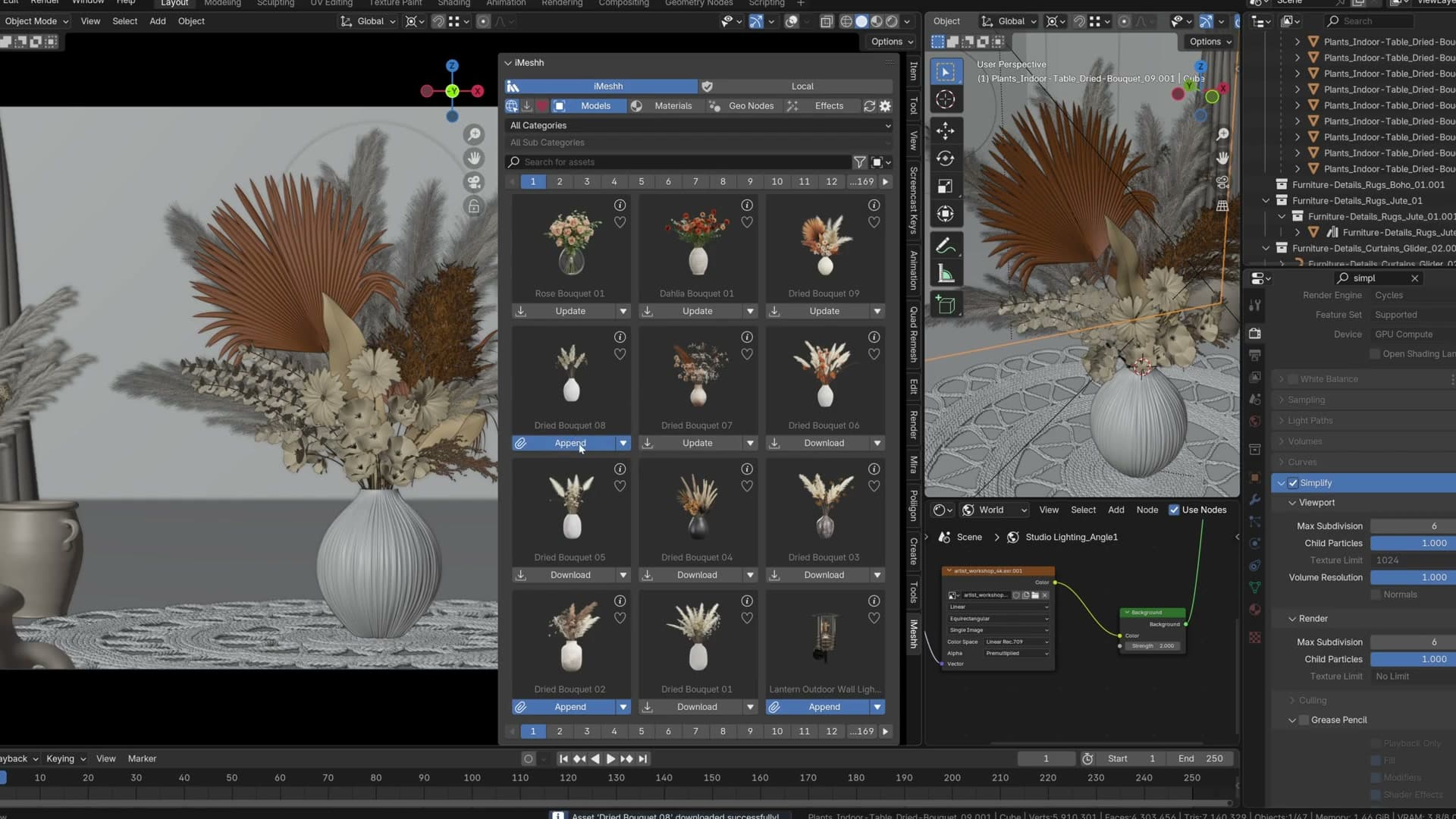 Downloading the updated asset version in place. The existing local folder is replaced on completion.