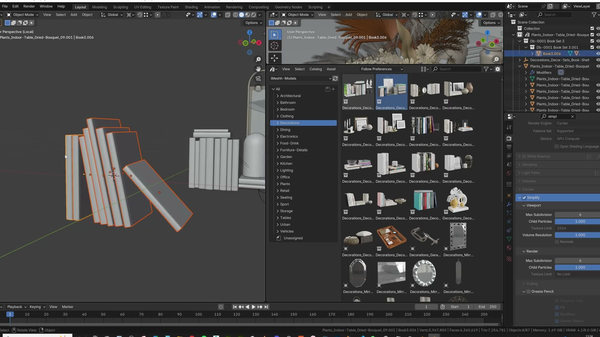 Mark Collection as Asset workflow inside Blender's Asset Browser, the manual step iMeshh skips.