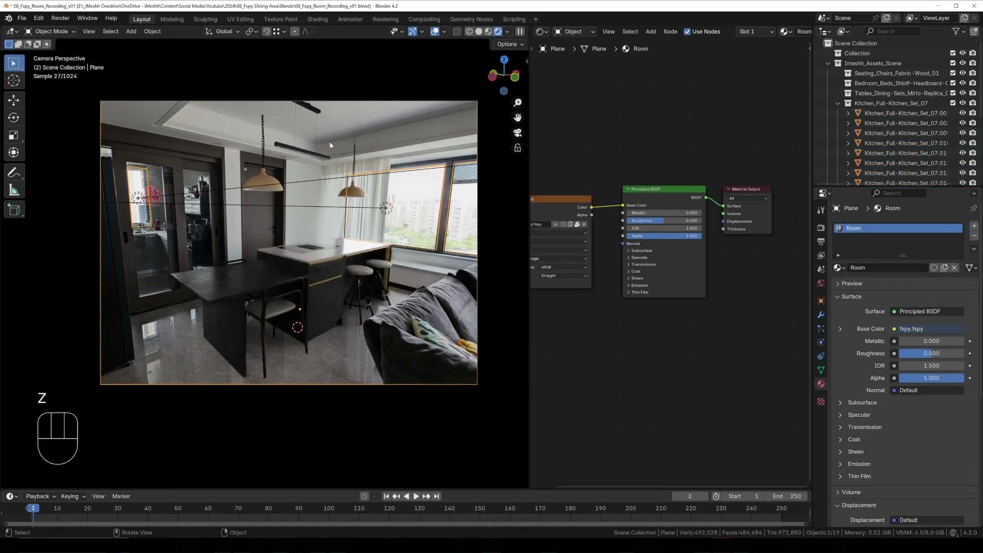 Image Texture wired into an Emission shader. The cutout ignores scene lights.