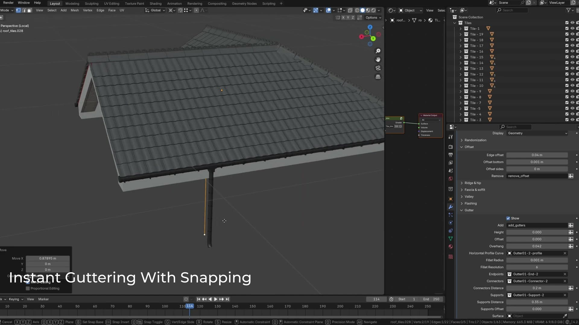 Comparison of a manually modelled roof against the generator's output.