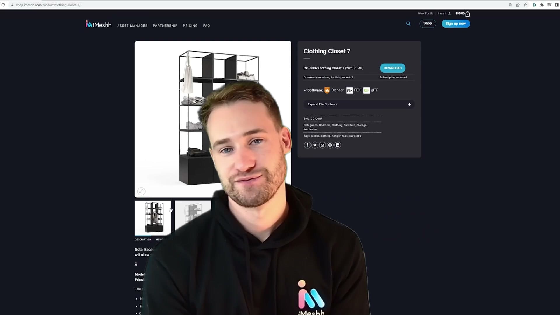 1,400+ asset library positioned as an instant starting kit instead of buying individual models.