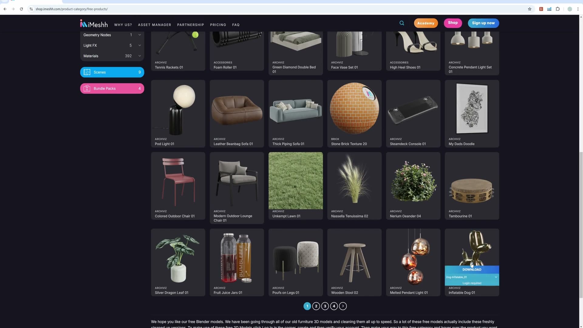 File → Append → Material pulls the metal_chrome_marked shader straight into this file.