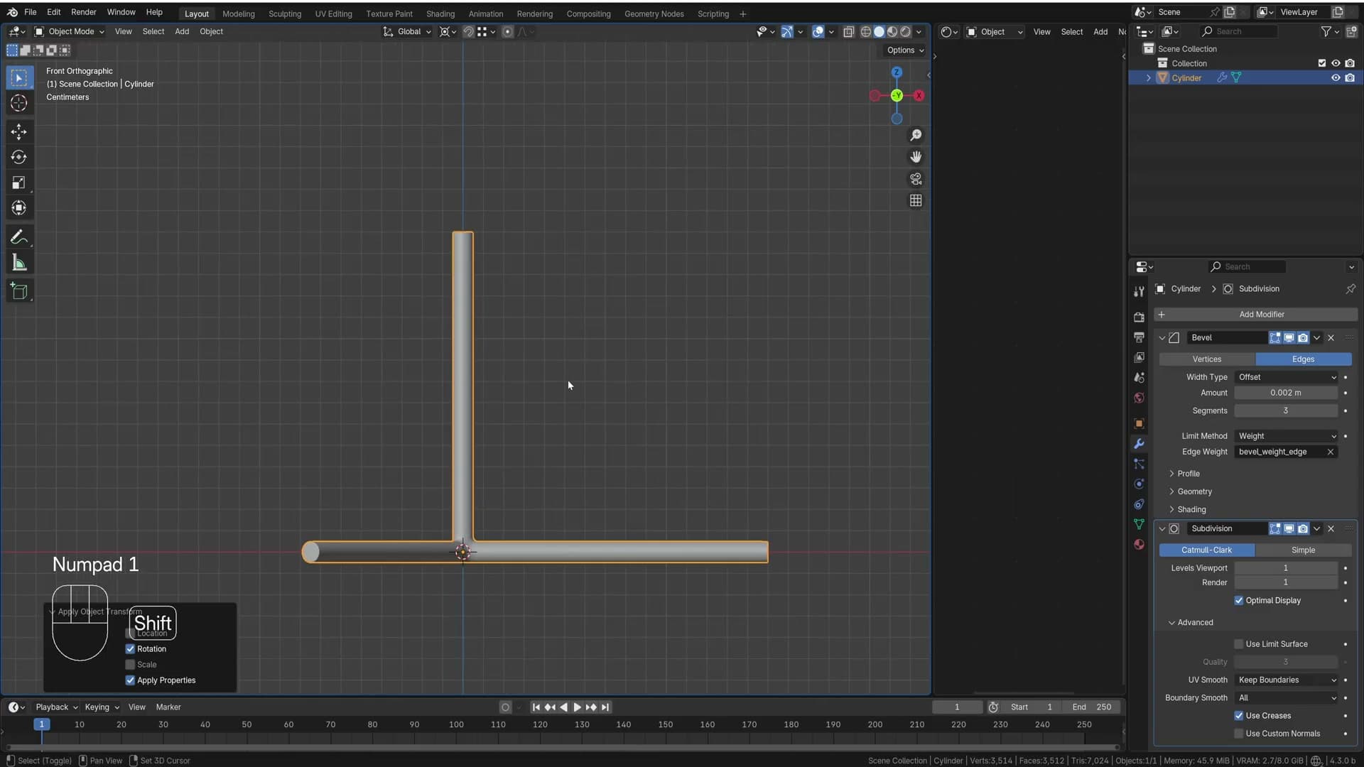 Shift+S → Cursor to Selected places the cursor on the top edge ready for Spin.