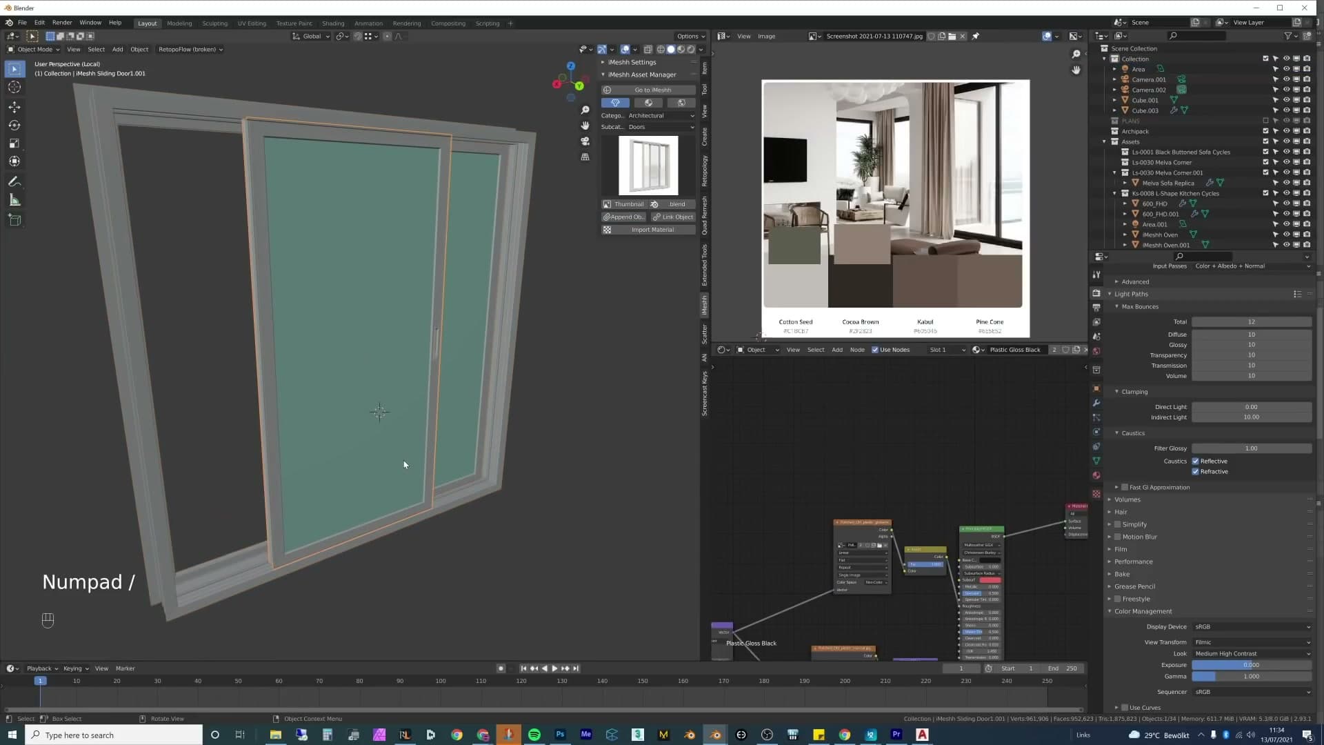 Glass mesh separated out and set to Camera and Transmission visibility only in the object properties.