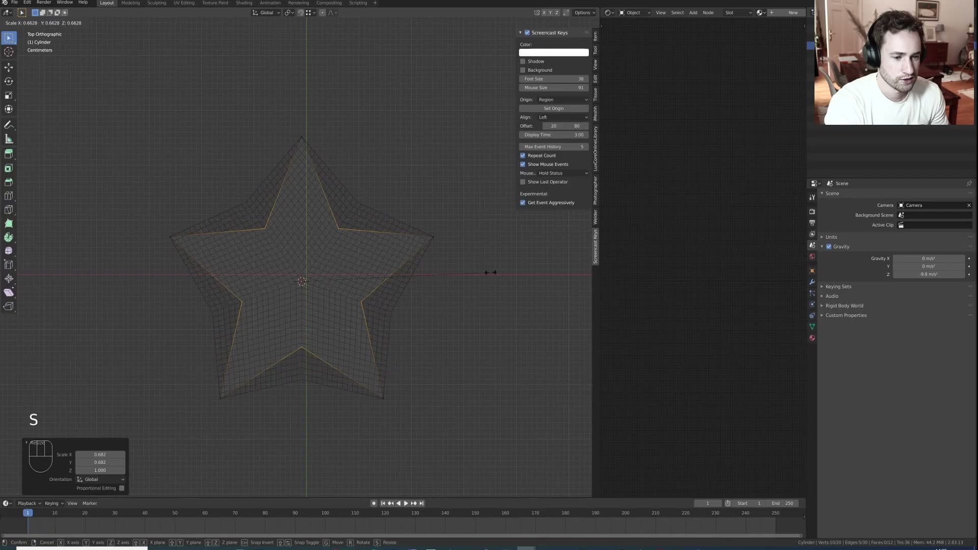 Alternating vertices scaled inward. Wide points keep enough surface to survive inflation.