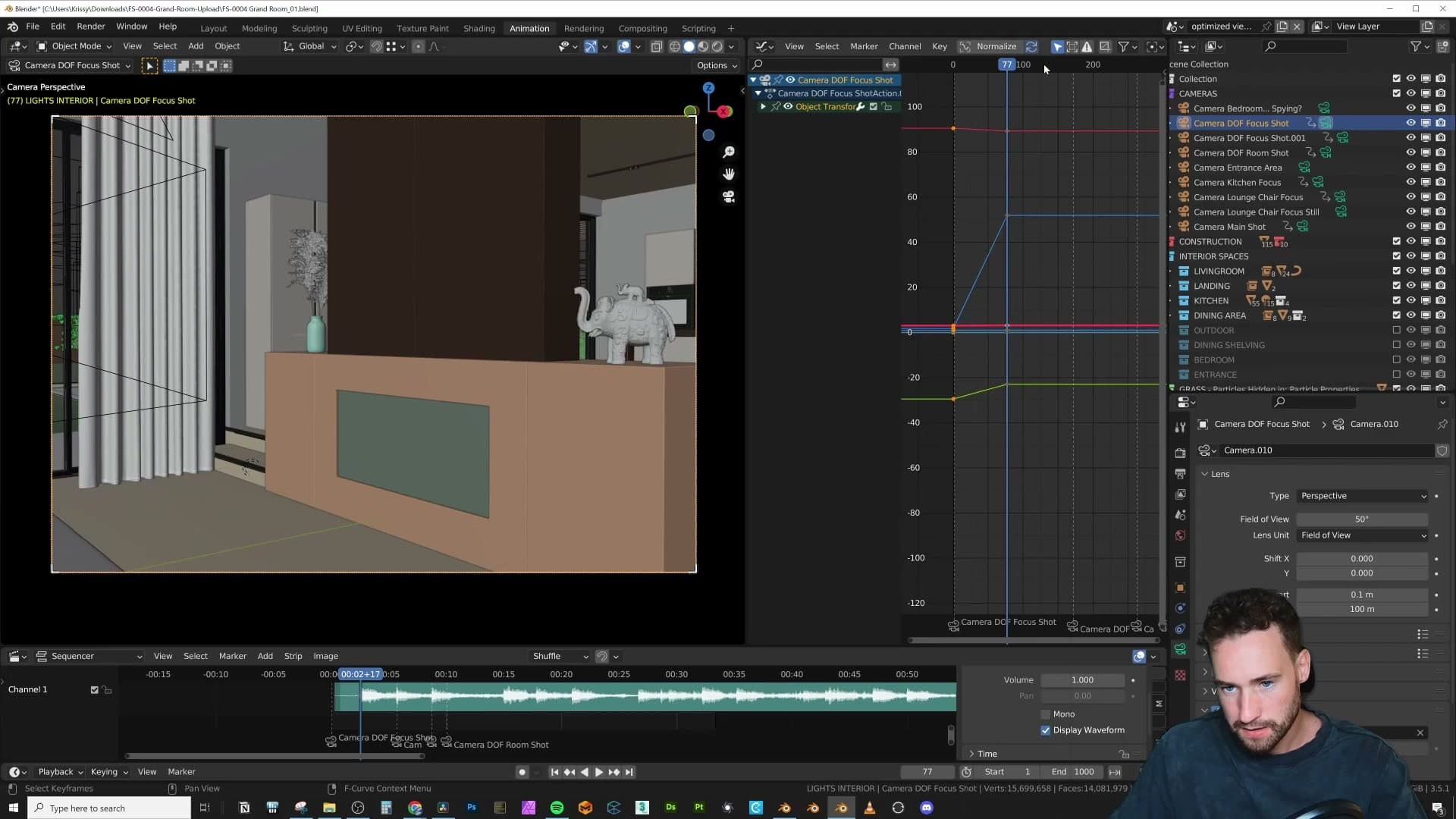 An exaggerated Bezier handle shows the rollercoaster motion you want to avoid.