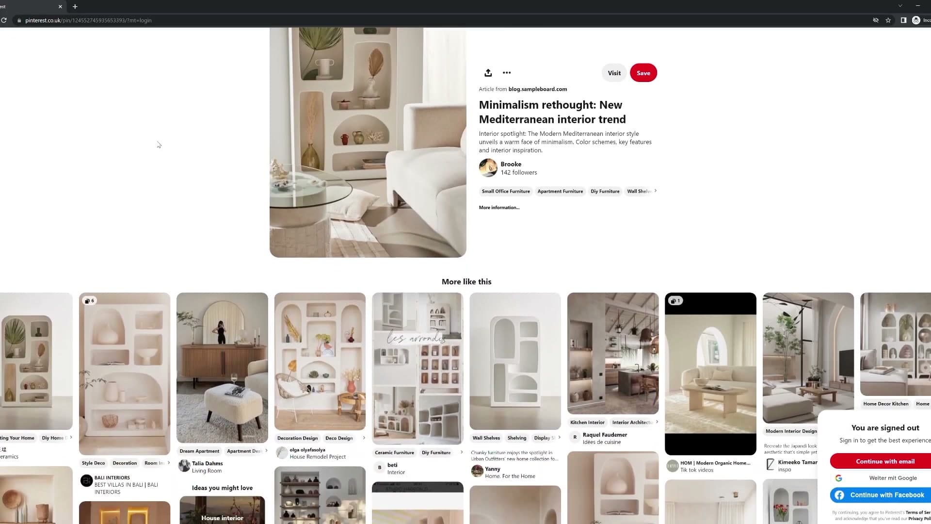 Pinterest board curated for a Mediterranean-style brief: bricks, doors, flooring