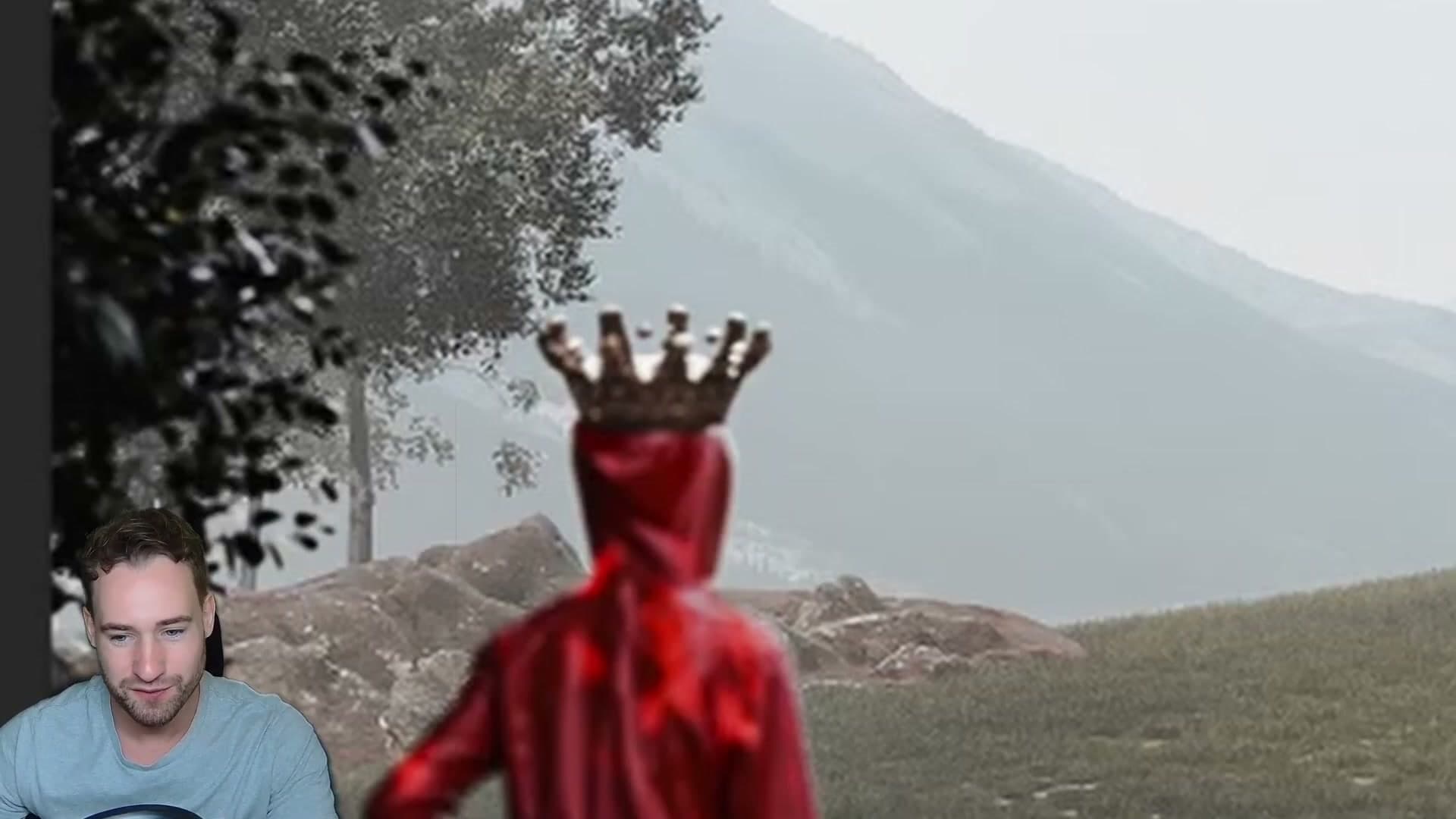 Generated crown with the same depth-of-field blur as the rest of the subject.