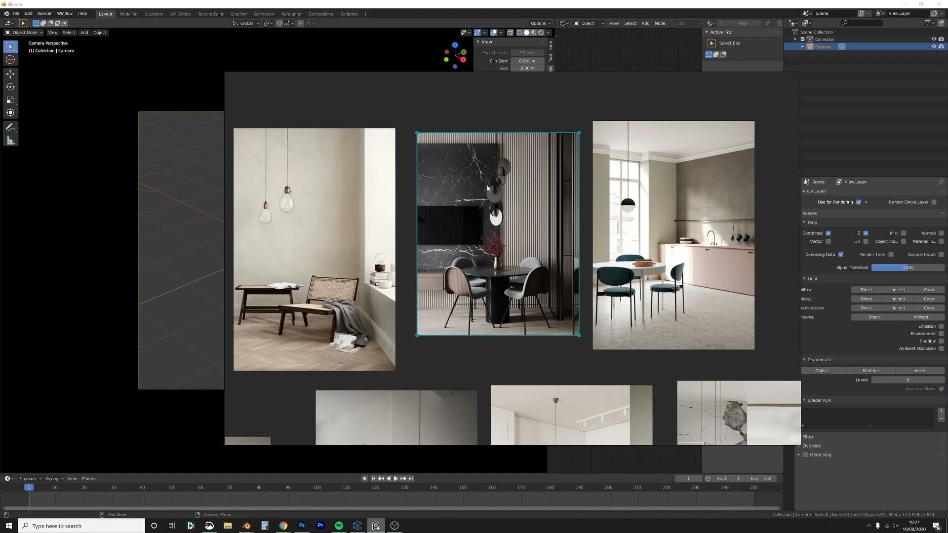 Lee Broom lamps and panel-glass reference that will drive the lamp and window choices later.