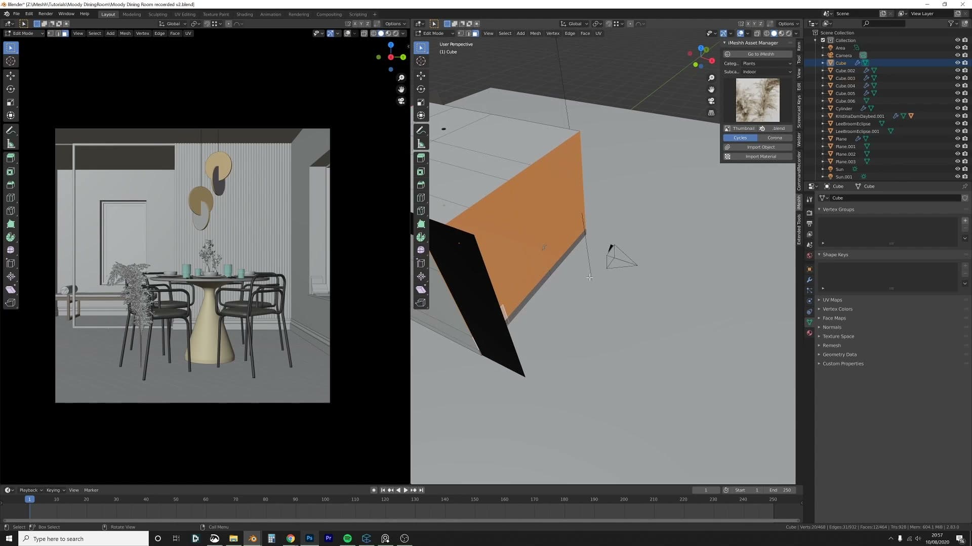 Render output set to a square frame. Every social aspect ratio can be cropped out of it later.