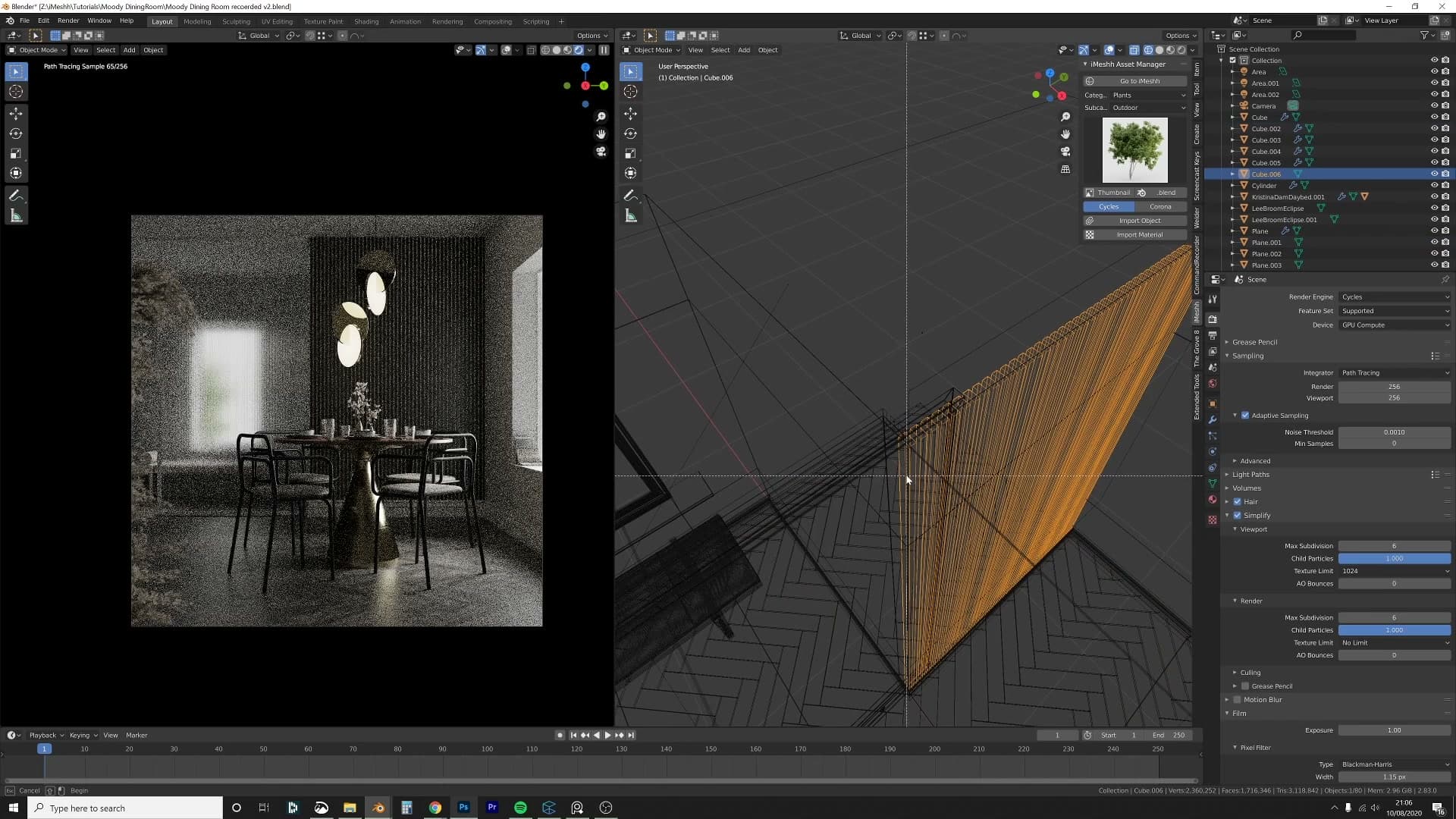 Pixel filter 0.15, Filmic medium-high contrast, 16-bit TIFF RGBA. The archviz output template.