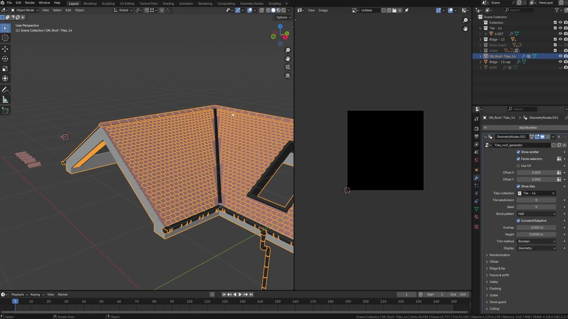 A single misbehaving tile poking out, fixed by adding one level of subdivision.