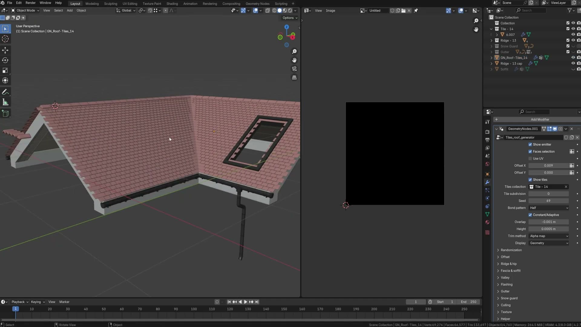 Black edges appearing when transparent bounces are set too low.