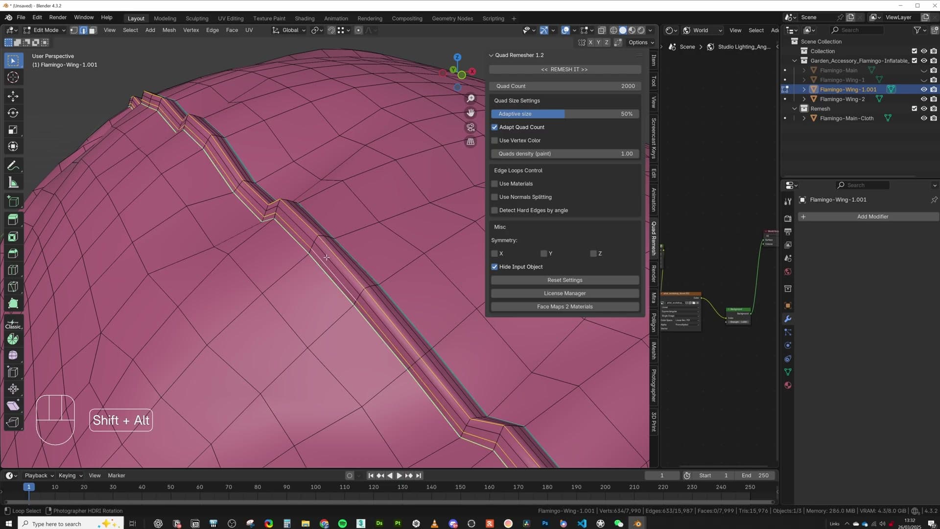 Selecting the bevel edge loop with Alt+Shift before dissolving.